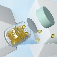 Petit flacon de pilules en verre à finition mate de 30ml avec couvercle CR pour capsules de supplément