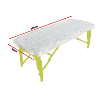 Draps jetables non tissés avec élastiques pour tables de massage, SPA, examen médical, tatouage, épilation 82'' x 35''
