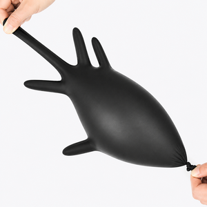 Gants de <span class=keywords><strong>barbier</strong></span> résistants à la chaleur en NBR, usage professionnel en salon pour les lisseurs et les fers à boucler, noir, tailles S/M/L/XL - Product Image 2