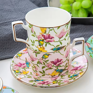 Fine Bone China 220ml Porcelain Ceramic English Royal Style Coffee & <b>Tea</b> <b>Cup</b> <b>and</b> <b>Saucer</b> <b>Set</b> - Product Image 4