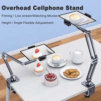 Support de téléphone et tablette pour lit, bras flexible en aluminium, support pliable universel rotatif à 360 degrés pour iPhone, iPad