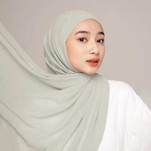 Ánh sáng lung linh voan hai giai điệu lụa <span class=keywords><strong>chiffon</strong></span> tinh khiết Dubai Hàn Quốc voan Pashmina kemboja hijab thiết yếu hồi giáo SELENE ánh sáng lung linh - Product Image 1