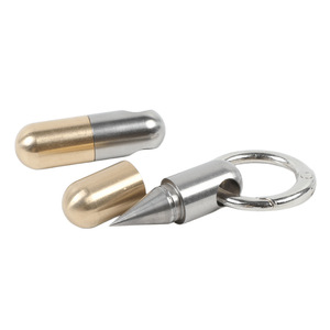 Dr. Cuchillo Cápsula Gigante de Aleación de Aluminio Plateado con Hoja de 8mm, Herramienta de Emergencia para Llavero - Product Image 2