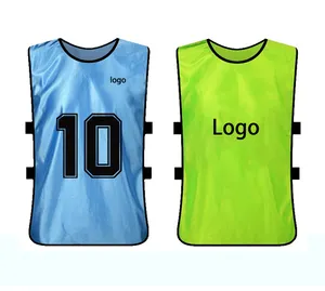 Özel nefes futbol eğitim yeleği ucuz futbol yelek futbol eğitimi önlükler spor yetişkinler futbol kıyafetleri gömlek ve üstleri