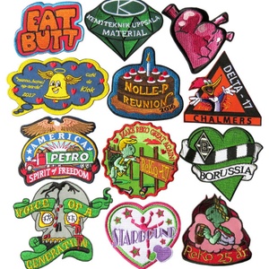 Parches Bordados Personalizados al por Mayor, Diseño Moderno, Tejidos, para Chaquetas, Gorras y Ropa - Product Image 1