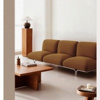 Canapé en tissu créatif rétro en métal de style Bauhaus, design minimaliste nordique moderne pour petit appartement, mobilier de salon domestique