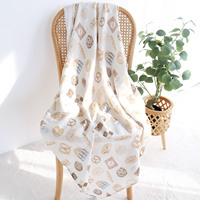 Couverture d'emmaillotage en mousseline 70% bambou 30% coton motif tortue 47x47 pouces pour nouveau-né, anti-boulochage, portable, toutes saisons 2026