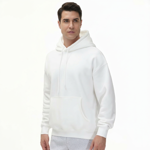Sweat à capuche blanc personnalisable de haute qualité à manches longues avec motif camouflage et logo brodé pour les sports de printemps - Product Image 1