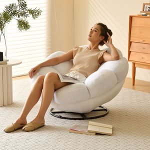Fauteuil à pétales de style européen moderne, forme ronde, en velours, pivotant, canapé lounge avec fonction de <span class=keywords><strong>massage</strong></span>, fauteuil pouf relax - Product Image 6
