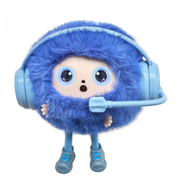 Jolie petite peluche en forme de haut-parleur avec écran LED et conversation IA, en tissu de coton brodé, recharge USB, cadeau pour enfants