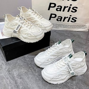 Nouvelle Arrivée Chaussures de Sport <span class=keywords><strong>Femme</strong></span> Tendance Plateforme Rehaussante Baskets de Course Extérieures Respirantes à Tige en Maille - Product Image 6