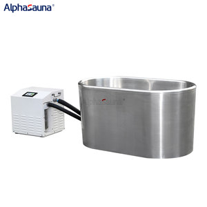 Barril de baño de hielo portátil de cedro canadiense moderno independiente nueva bañera de hidromasaje de inmersión fría de madera Combo Villa Función de remojo venta - Product Image 5