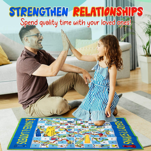 Tiktok – <span class=keywords><strong>jeu</strong></span> de société familial de grande taille, ensemble de tapis de <span class=keywords><strong>jeu</strong></span> Double face 2 en 1 Ludo serpent <span class=keywords><strong>et</strong></span> <span class=keywords><strong>échelles</strong></span>, offre spéciale 2022 - Product Image 6