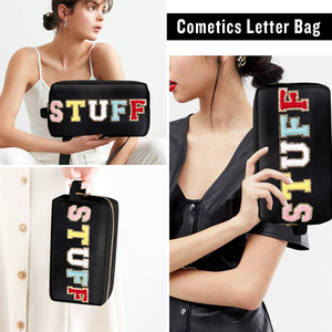 Sac de Maquillage Grande Capacité Coloré et Tendance pour Femme, Sac à Main Portable de Voyage, Organisateur de Rangement en PU pour Cosmétiques - Product Image 5