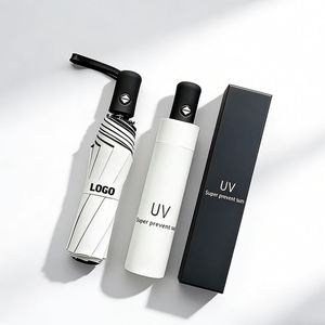 Wholesale Promo Business Gift 3 Folding Uv Automatic for Rain <b>Windproof</b> Sun Parasol Custom <b>Umbrella</b> With Logo - Product Image 1