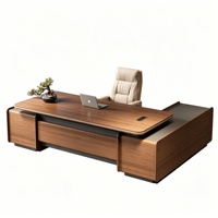 LBZ-326X Nouvelle commode latérale carrée en bois massif de noyer de style chinois avec contraste gris, structure à mortaise et tenon pour bureau de direction