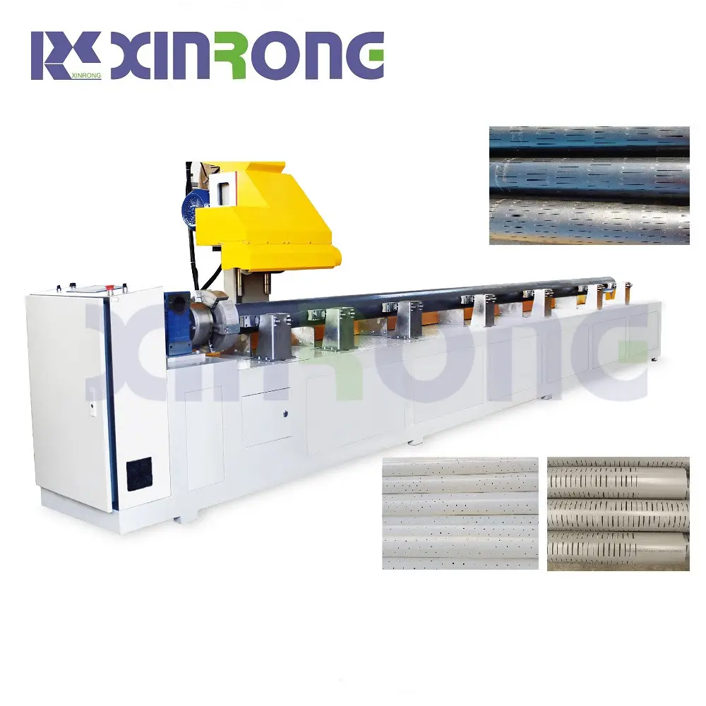 מכונת קידוח צינור אוטומטית של Xinrongplas מכונת חריץ צינורות pvc ומכונת מסך