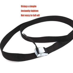 Sangles de cargaison 3M avec boucle, attache pour moto, voiture, vélo, corde de remorquage en polyester, fixation à cliquet robuste, résistance à la rupture de 500 kg, TUV - Product Image 5