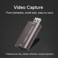 Meilleure Vente Nouvelle Carte de Capture Audio et Vidéo Métallique pour Streaming en Direct, Enregistrement Caméra, Jeux en Ligne, Portable, Mini, HD