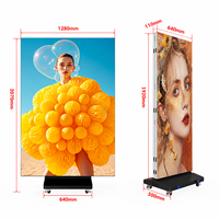Écran publicitaire LED pliable ultra-mince à triple pliage P1.25 P1.5 P1.8 P2.5, portable, pour exposition et commerce de détail