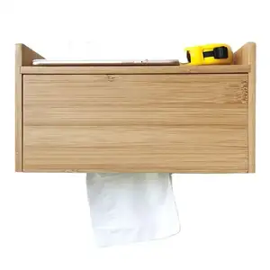 प्राकृतिक बांस बहु-समारोह डेस्कटॉप ऊतक बॉक्स धारकों दीवार फांसी बाथरूम ऊतक बॉक्स नैपकिन बॉक्स