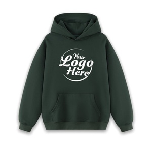 เสื้อฮู้ดดี้ปักลายดิจิตอลแบบกำหนดเองสำหรับผู้ชาย แขนยาว สีพื้น สไตล์ลำลอง ใส่สบายในฤดูร้อน ทรงโอเวอร์ไซส์ ระบายอากาศได้ดี พร้อมปักโลโก้ตามสั่ง - Product Image 1