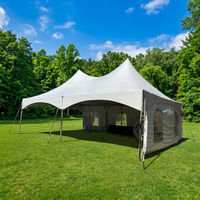 Carpa de Techo Alto para Todo Tipo de Clima de 20x30 pies con Estructura de Aluminio Resistente para Bodas, Eventos y Fiestas al Aire Libre
