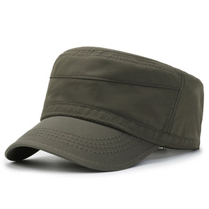 Men's <b>Flat</b> Cap Breathable Quick Dry Sun Protection Outdoor Casual <b>Hat</b> Military Green Khaki Black Navy Blue Gray Polyester - Product Image 4