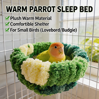 Nid chaud pour perroquet, nid en peluche léger pour oiseaux, nid de couchage pour perruches, perruches à bec rouge et calopsites en hiver