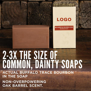 Savon artisanal pour homme, triple mouture, 10 oz, <span class=keywords><strong>grand</strong></span> format, parfum bois de santal, baril de chêne Busch Beer personnalisé - Product Image 5