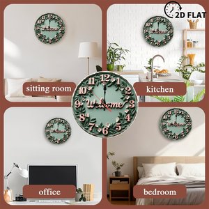 Horloge murale ronde en bois 25 cm, silencieuse, à quartz, pour bureau et décoration d'étude - Product Image 4