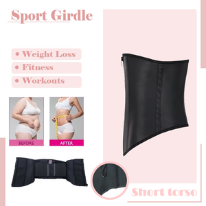 Kurzer Torso-Taillentrainer aus 100 % Latex, Taillenformer zur Haltungskorrektur, Fajas Moldeadora, Bauchweggürtel für den unteren Bauchbereich mit 9 Stahlstäben - Product Image 4