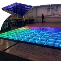 ANYCASE pas cher noir 50*50cm facile à déplacer mariage événement fête mariage 2x2ft magnétique LED piste de danse pour événement location