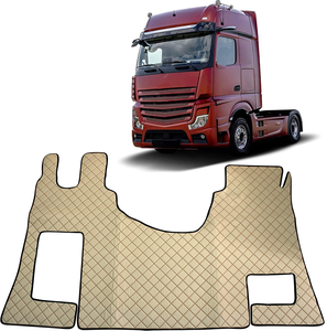 Tapis de sol de voiture 9D personnalisé en cuir PVC durable et antidérapant pour Howo/Scania/Volvo/Striak - Product Image 1