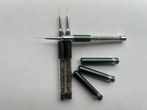 Nuevo Bolígrafo <span class=keywords><strong>de</strong></span> Gel Ovalado con Mango <span class=keywords><strong>de</strong></span> Metal Negro Cristal, Marca Privada, Pincel Delineador <span class=keywords><strong>de</strong></span> <span class=keywords><strong>Uñas</strong></span> Extrafino, <span class=keywords><strong>Kit</strong></span> <span class=keywords><strong>de</strong></span> Pinceles <span class=keywords><strong>para</strong></span> Pintura Acrílica 3D Kolinsky - Product Image 2