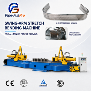 Profile <b>stretching</b> and bending <b>machine</b> used for copper, brass, and aluminum extrusion forming and bending equipment. - Product Image 1