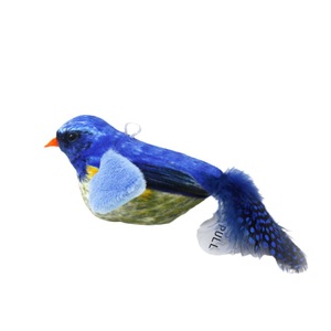 JiaoJiaoniao Jouet en peluche réaliste en forme d'oiseau qui chante, 13x4.5x6cm, en matériau doux, pour chat - Product Image 5