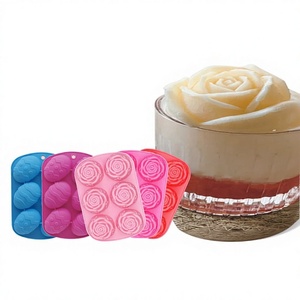 แม่พิมพ์ซิลิโคนเกรดอาหาร 6-in-1 รูปไข่ไดโนเสาร์/ดอกกุหลาบ สำหรับทำขนมเค้ก ช็อกโกแลต พุดดิ้ง ขนมอบ และของหวาน ใช้กับเตาอบได้ - Product Image 1