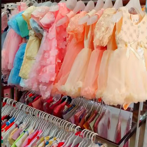 Robes d'été pour enfants à prix d'usine, imprimé floral, sans manches, rose, blanc, violet, multicolores, décontractées, vêtements pour enfants - Product Image 5