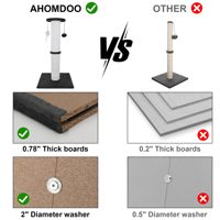 Starmon Cat - Griffoir pour chat robuste et plus épais en corde de sisal avec boule suspendue