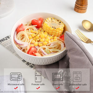 Vente flash Bols <span class=keywords><strong>en</strong></span> céramique sculptée écologiques - Style moderne pour <span class=keywords><strong>pâtes</strong></span>, céréales, ramen et riz - Product Image 5