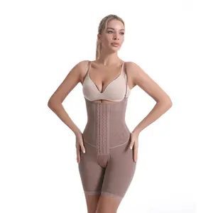 Body completo da donna un pezzo con cerniera modellante a manica lunga corsetto glutei sollevatore per la vita per il controllo della pancia