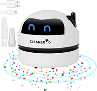 Robot de nettoyage de bureau créatif 500mAh aspirateur à clavier rechargeable Mini balayeuse de poussière USB sans fil