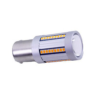 Ampoules LED pour phares de motos, feux de croisement et de route, couleur ambre, 1156, 1157, 12V/24V, 2 pièces