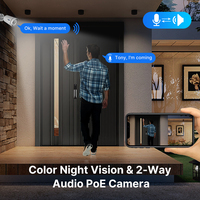 Hiseeu IP Straßen-PoE-Videoüberwachung CCTV-Sicherheitskamerasystem Zwei-Wege-Audio Farbnachtsicht Außenbereich 4K SD-Karte Cloud