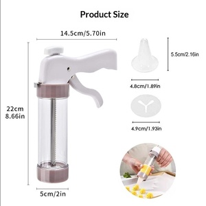 Pistolet à biscuits multifonctionnel manuel |   Outil de <span class=keywords><strong>décoration</strong></span> pour la pâtisserie |   Extrudeuse à biscuits et à glaçage - Product Image 3