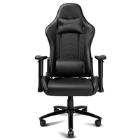 Chaise de bureau pivotante haut de gamme 2026 Pro, confortable, entièrement noire, pour gaming, avec accoudoirs 2D en mousse moulée, Cadeira Gamer noire