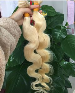 Fasci di Capelli Vergini Brasiliani Biondi Colore 613 di Qualità 12A all'Ingrosso dalla Fabbrica Lanxun - Product Image 5
