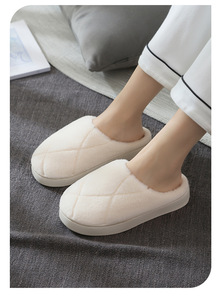 Pantuflas Cálidas <span class=keywords><strong>de</strong></span> Invierno para Mujer, Nuevas Pantuflas <span class=keywords><strong>de</strong></span> Interior con Tiras Cruzadas <span class=keywords><strong>de</strong></span> PVC, Antideslizantes, con Forro <span class=keywords><strong>de</strong></span> Piel Sintética, Zapatos para Pareja, Venta al Por Mayor <span class=keywords><strong>de</strong></span> Fábrica - Product Image 6