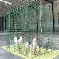 Corral para Pollos Plegable y Fácil de Instalar, Recubierto de PVC, Hecho de Malla de Alambre de Acero Soldada y Doblada, Servicio de Corte